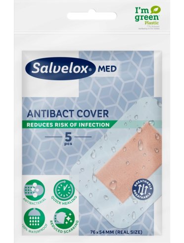 Cerotto salvelox med antibact cover 12x5 cm 5 pezzi