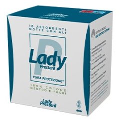 LADY PRESTERIL ASSORBENTI NOTTE CON ALI RIPIEGATI BIODEGRADABILI 10 PEZZI