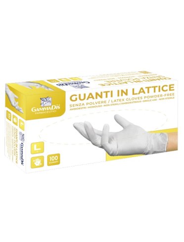 Guanti lattice c/polv m 100pz