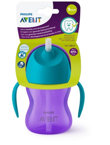 Philips tazza colorata con cannuccia femmina 200 ml Philips tazza colorata con cannuccia femmina 200 ml