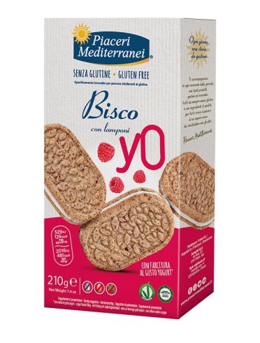 Piaceri mediterranei bisco yo lamponi 210 g