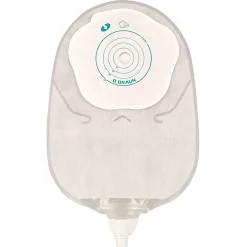SACCA UROSTOMIA MONO PEZZO CON PROTETTORE CUTANEO E ADESIVOMICROPOROSO CON RUBINETO E VALVOLA ANTIREFLUSSO SILK MISURA12/55MM 30 PEZZI FLEXIMA URO