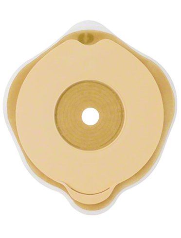 Placca piana flexima key 80 mm con protettore cutaneo idrocolloidale e flangia 5 pezzi