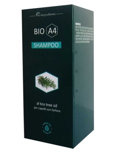 Bio a4 shampoo tea tree oil per capelli con forfora 200 ml