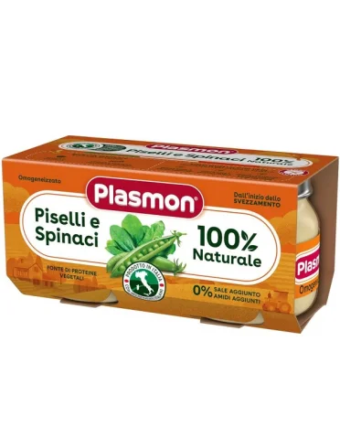 Plasmon omogeneizzato piselli spinaci 2 pezzi da 80 g Plasmon omogeneizzato piselli spinaci 2 pezzi da 80 g