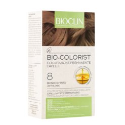 BIOCLIN BIO COLOR FAST&PERFECTION 8,0 BIONDO CHIARO CREMA COLORANTE 60 ML + RIVELATORE IN CREMA 60 ML + BIO COLOR SHAMPOO 10 ML + BIO COLOR MASCHERA 10 ML