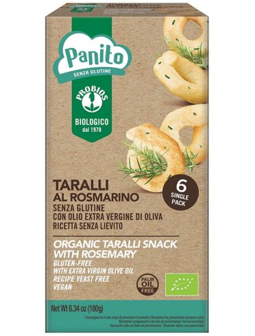 Panito taralli rosmarino senza glutine e senza lievito 180 g