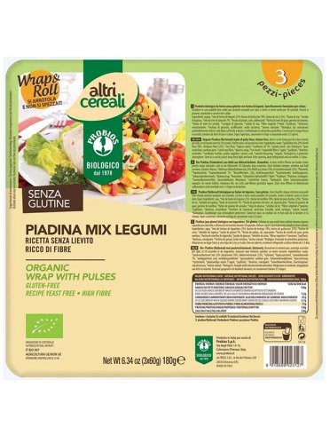 Altricereali piadina mix legumi 3 x 60 g