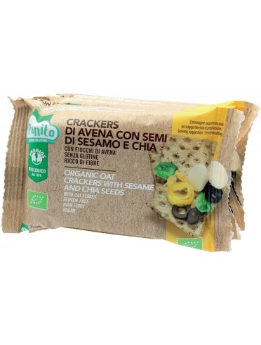 Panito crackers di avena con semi di sesamo e chia bio 4 pezzi da 35 g