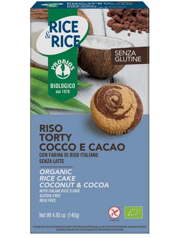 Probios riso torty cocco cacao 140 g Probios riso torty cocco cacao 140 g