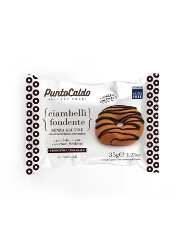 Ciambelli' fondente ciambellina con copertura di cioccolatofondente 35 g Ciambelli' fondente ciambellina con copertura di cioccolatofondente 35 g