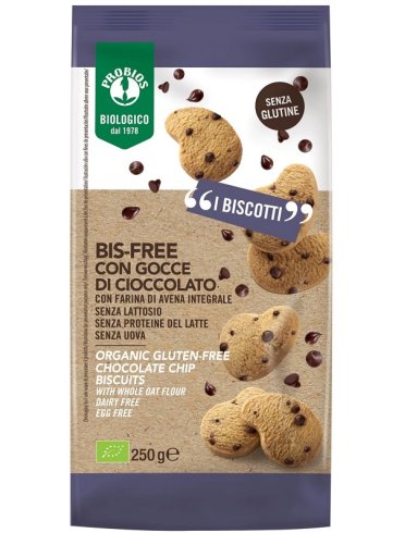 Probios biscotti bisfree gocce di cioccolato 250 g