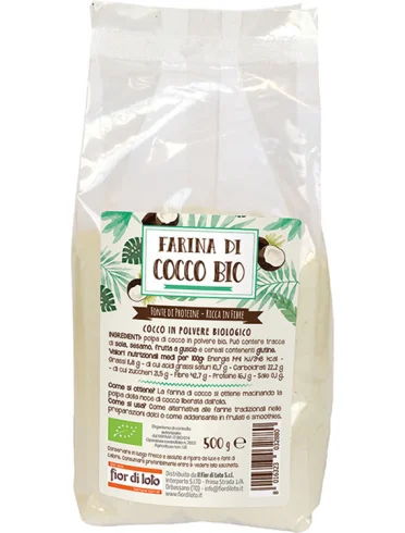 Fior di loto farina di cocco bio 500 g Fior di loto farina di cocco bio 500 g