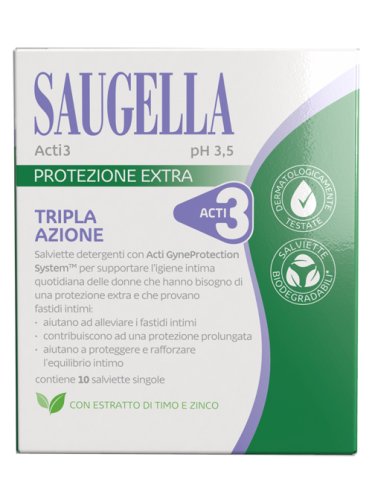 Saugella acti3 salviettine 10p
