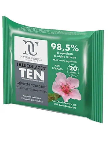 Ialucollagen ten salviette struccanti viso confezione da 20salviette maxi Ialucollagen ten salviette struccanti viso confezione da 20salviette maxi