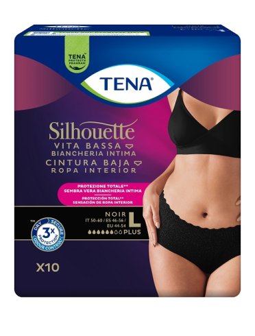 Tena silhouette noir l v/b 10p Tena silhouette noir l v/b 10p