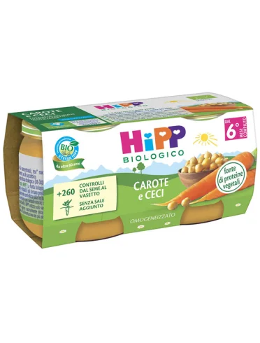 Hipp bio omogeneizzato carote/ceci 2x80 g Hipp bio omogeneizzato carote/ceci 2x80 g