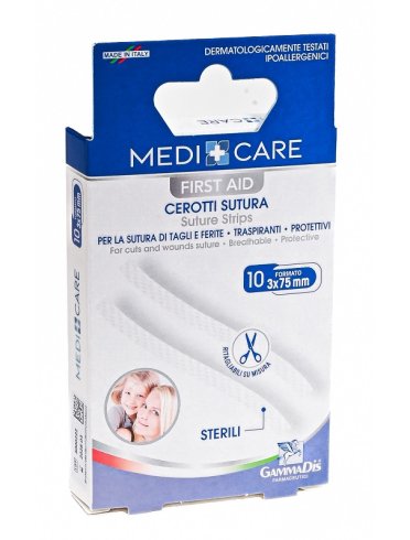 Cerotti sutura sterili 10pz