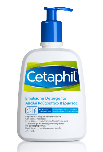 Cetaphil - Detergente Fluido Corpo e Viso Delicato per Pelle Secca e Sensibile - 470 ml