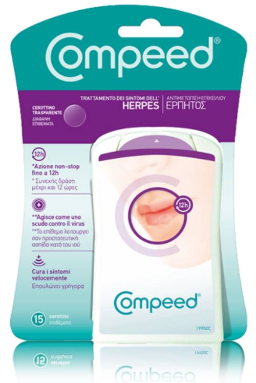 Compeed Cerotti per Trattamento Herpes Labiale 15 Pezzi
