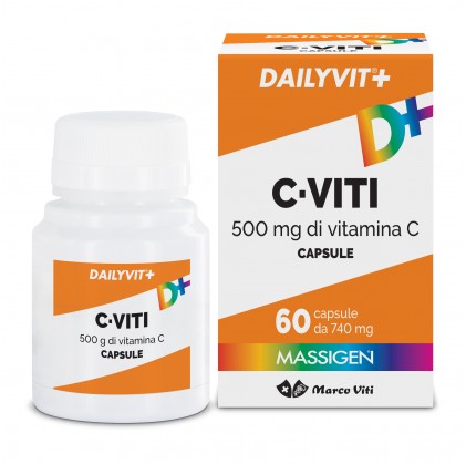 Massigen Dailyvit+ C-Viti 500 mg - Integratore di Vitamina C per Difese Immunitarie - 60 Capsule