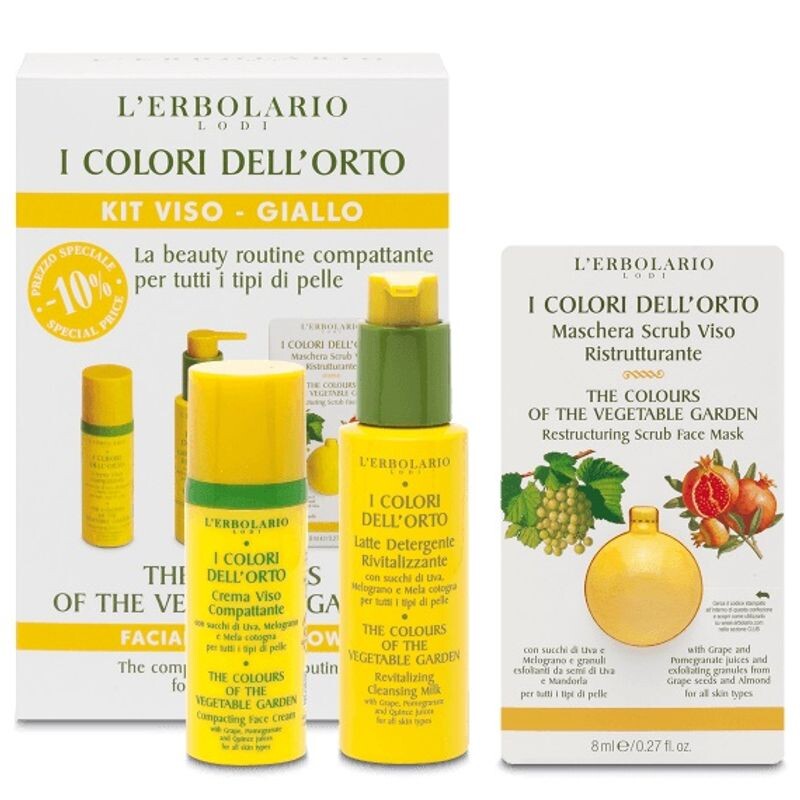 L'ERBOLARIO I COLORI DELL'ORTO KIT VISO GIALLO PREZZO SPECIALE 10% EDIZIONE LIMITATA