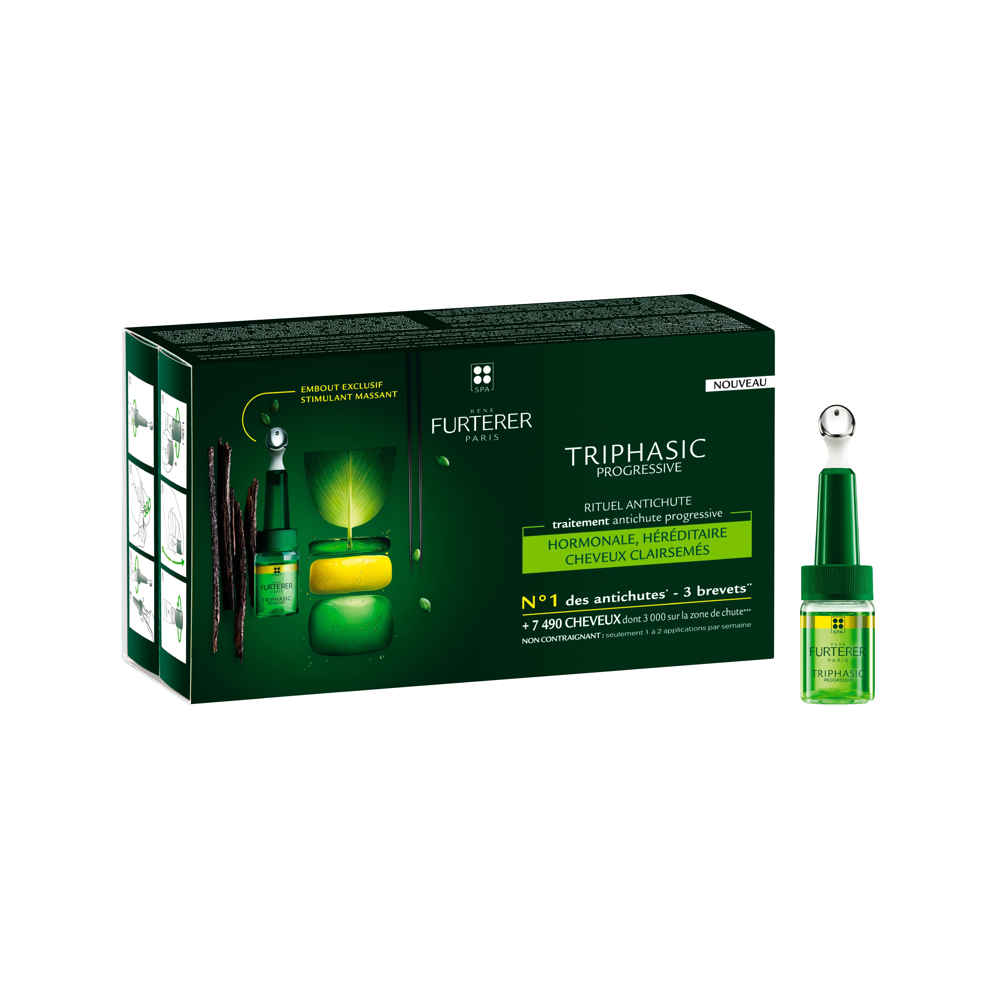 Rene Furterer Triphasic Progressive Cofanetto Trattamento Contro la Caduta dei Capelli 8 Flaconcini da 5,5 ml