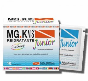 MG.K Vis Junior - Integratore di Magnesio e Potassio per Ragazzi - 10 Bustine