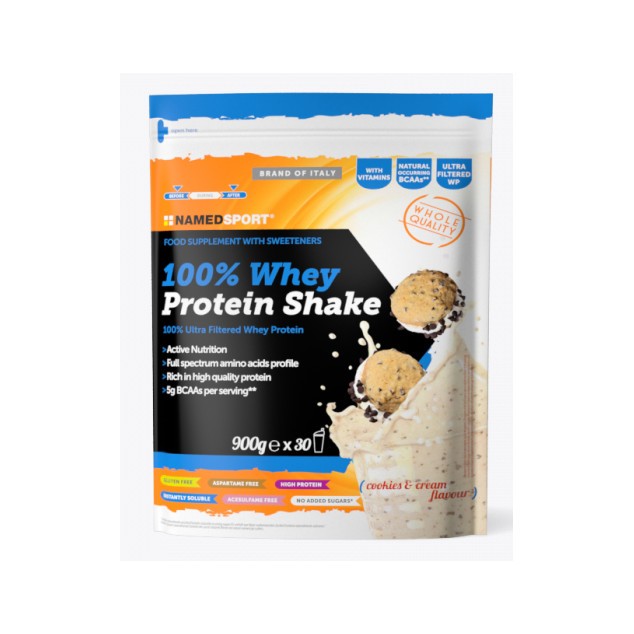 Named Sport 100% Whey Protein Shake Cookies & Cream - Proteine per Massa Muscolare - 900 g