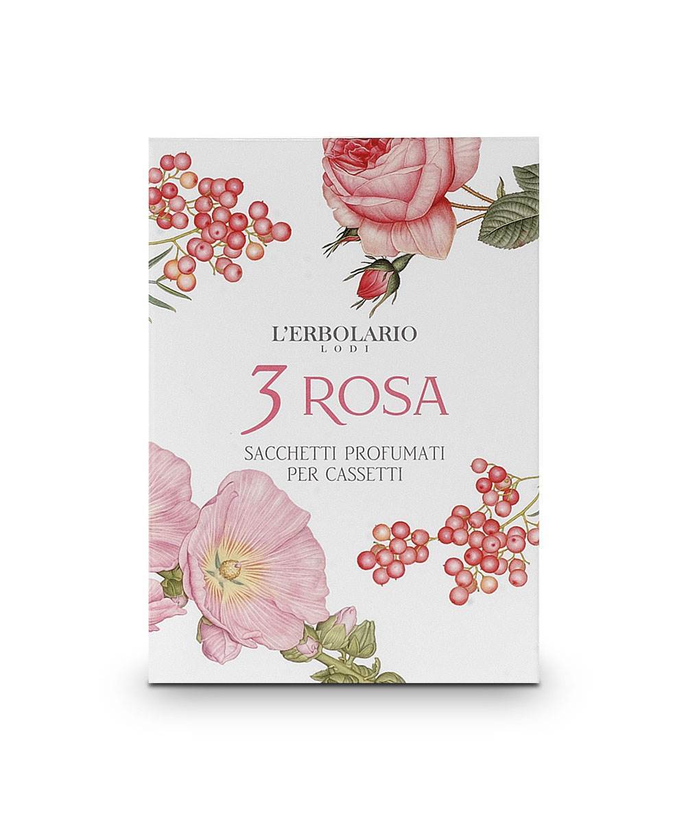 L'Erbolario 3 Rosa Sacchetto Profumato per Cassetti