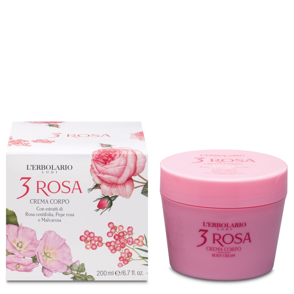 L'Erbolario 3 Rosa Crema Corpo Profumata 200 ml
