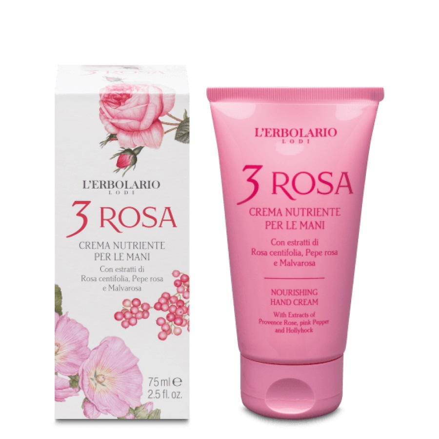 L'Erbolario 3 Rosa Crema Nutriente Mani 75 ml
