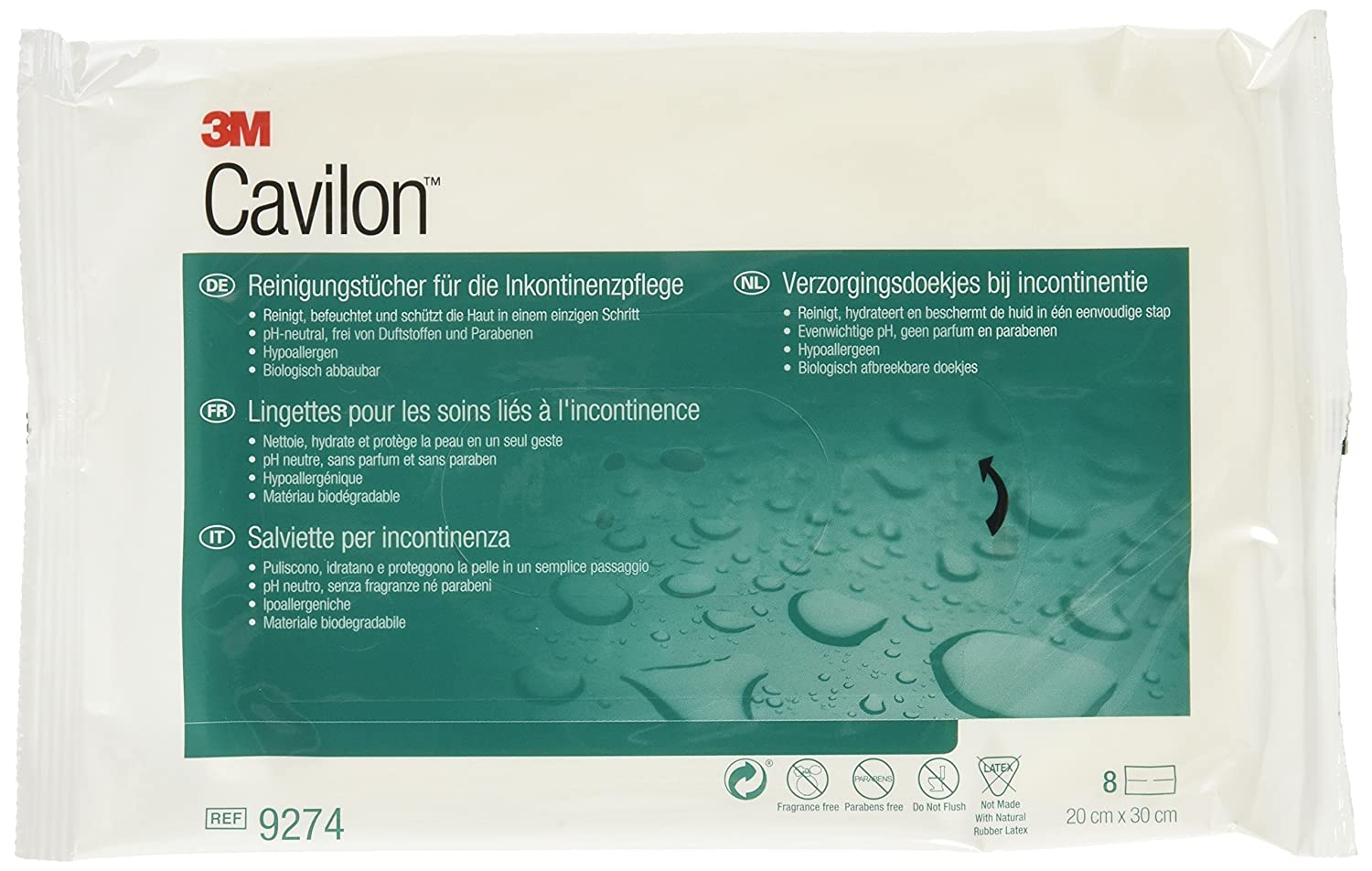 3M Cavilon Salviette per Incontinenza 8 Pezzi