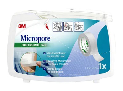 3M Micropore Cerotto in Carta Dispenser 5m x 1,25mm