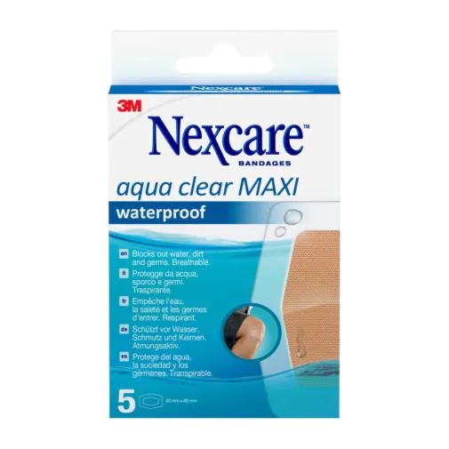 3M Nexcare Aqua 360 Maxi Cerotti Impermeabili 60x89 cm - 5 Pezzi