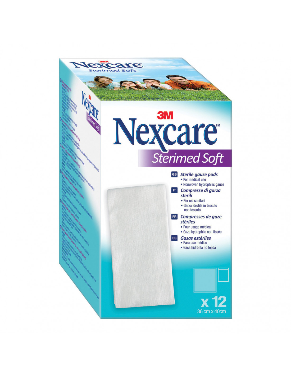 3M Nexcare Compresse di Garza Sterili 36x40 cm - 12 Pezzi