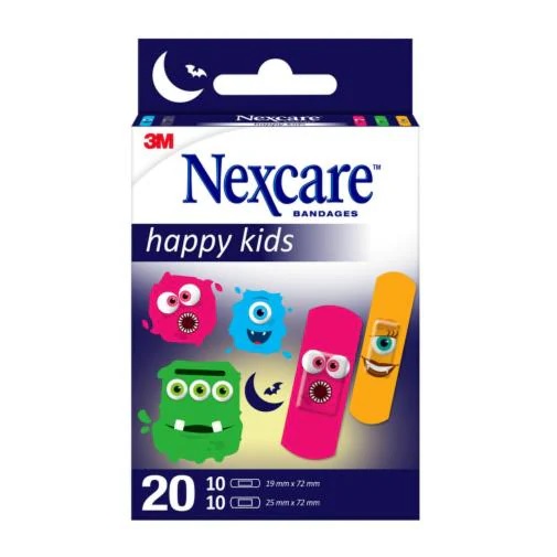 3M Nexcare Happy Kids Cerotti per Bambini 20 Pezzi