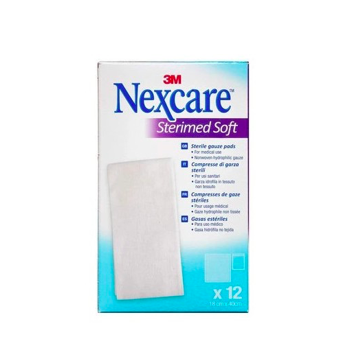 3M Nexcare Compresse di Garza Sterili 18x40 cm - 12 Pezzi