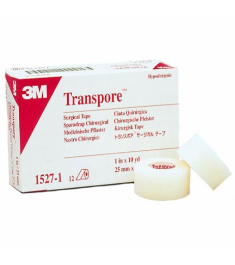 3M Transpore Ricarica Cerotto in Rocchetto 1,25 cm x 5 m
