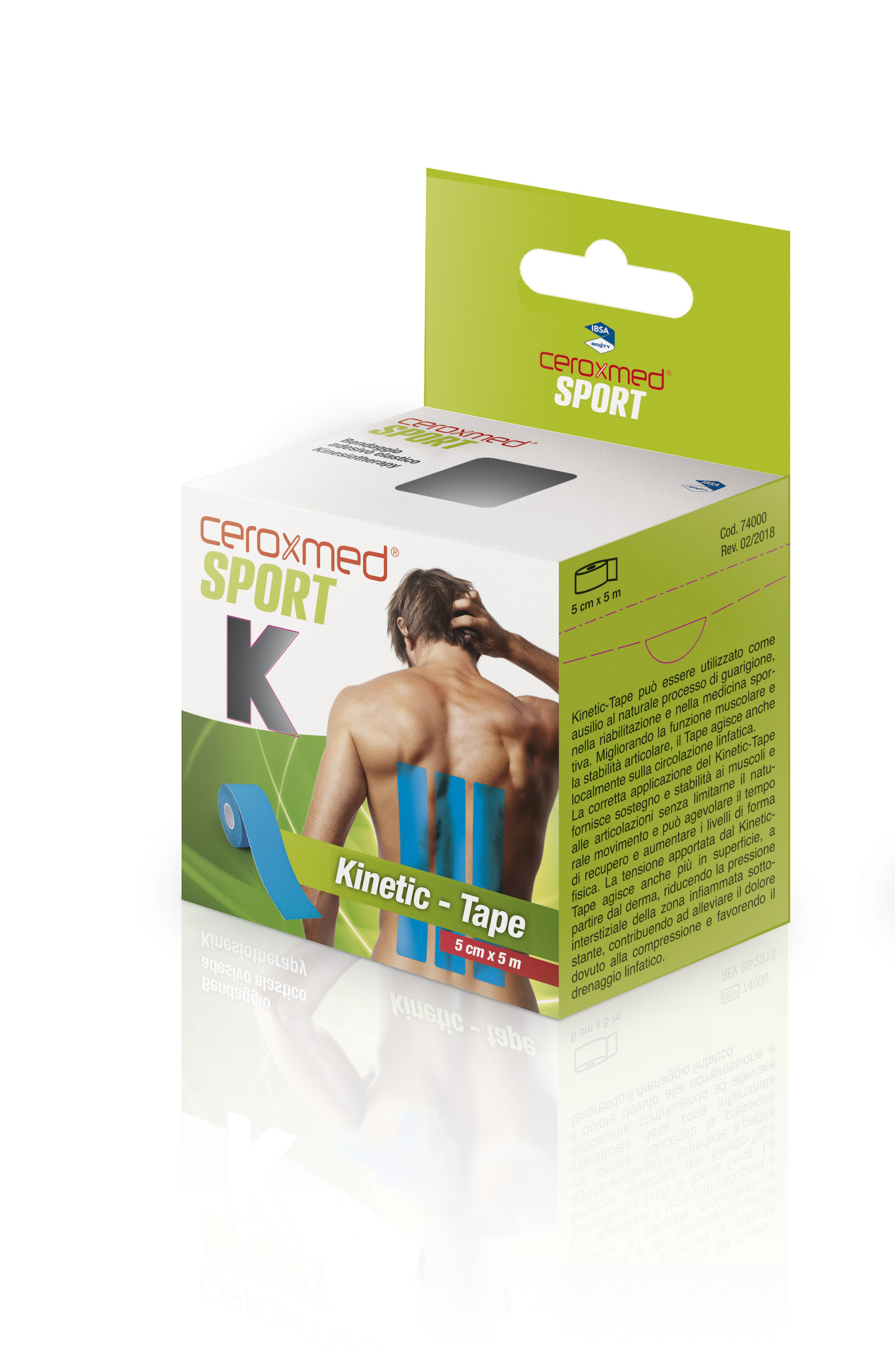 Ceroxmed Sport - Nastro per Riabilitare Articolazioni e Muscoli - Colore Blu