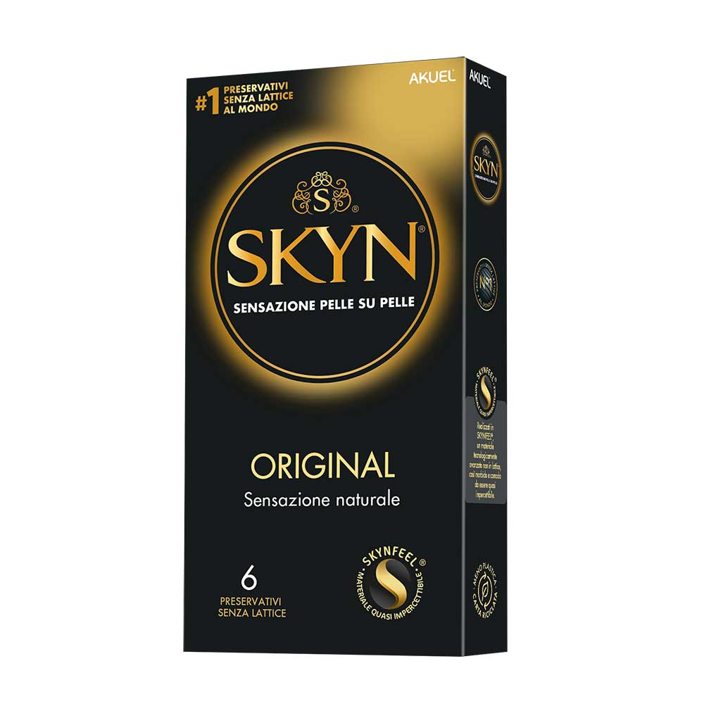 Akuel Skyn Original - Preservatici Senza Lattice Sensazione Naturale - 6 Pezzi