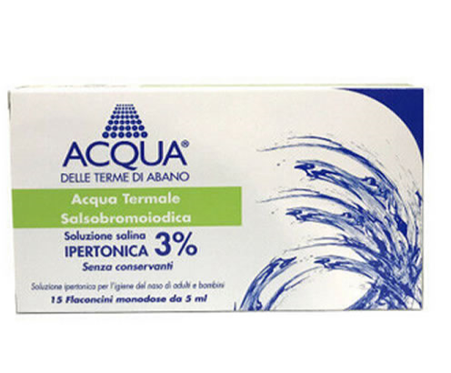 ACQUA DELLE TERME DI ABANO SOLUZIONE IPERTONICA 3% PER LAVAGGIO NASALE