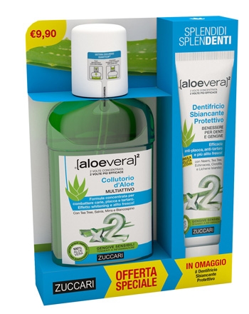 Zuccari Aloevera2 Colluttorio 250 ml + Dentifricio 100 ml