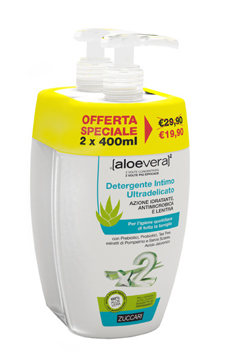 ZUCCARI ALOEVERA2 DETERGENTE INTIMO 2 X 400 ML OFFERTA SPECIALE