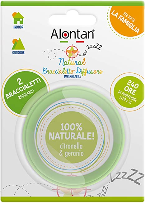 Alontan Natural Braccialetto Diffusore Antizanzare 1 Pezzo