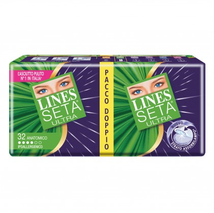 ASSORBENTE LINES SETA ULTRA ANATOMICO 32 PEZZI