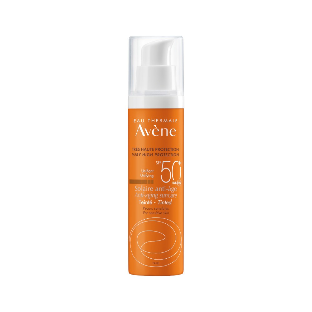 Avene - Trattamento Solare Viso e Collo Anti-Età Colorato con Protezione Molto Alta SPF 50+ - 50 ml