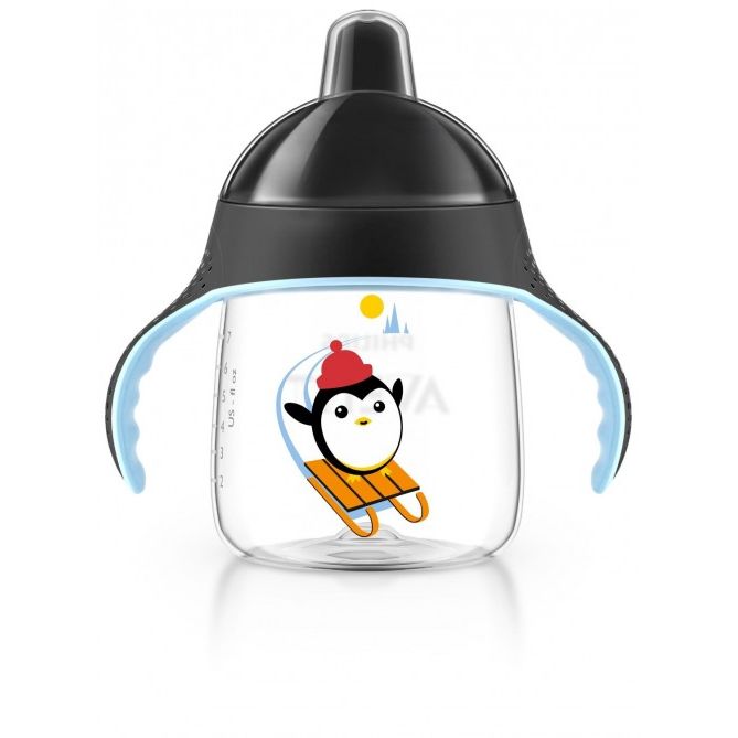 AVENT TAZZA CON BECCUCCIO DECORATA NERO 340 ML