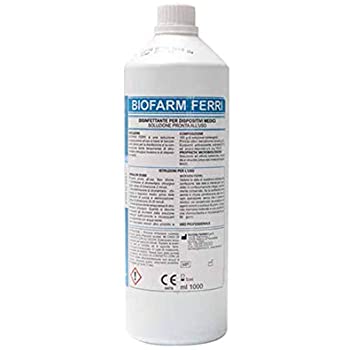 BIOFARM ALCOLICO FERRI SOLUZIONE DISINFETTANTE PER STRUMENTICHIRURGICI A BASE DI BENZALCONIO CLORURO E ALCOOL ISOPROPILICO FLACONE 1000 ML