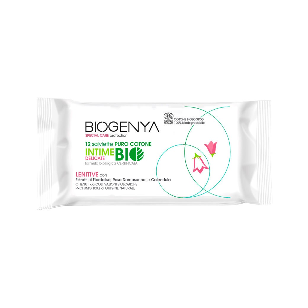 BIOGENYA OED SALVIETTE INTIME COTONE BIO DELICATA 12 PEZZI